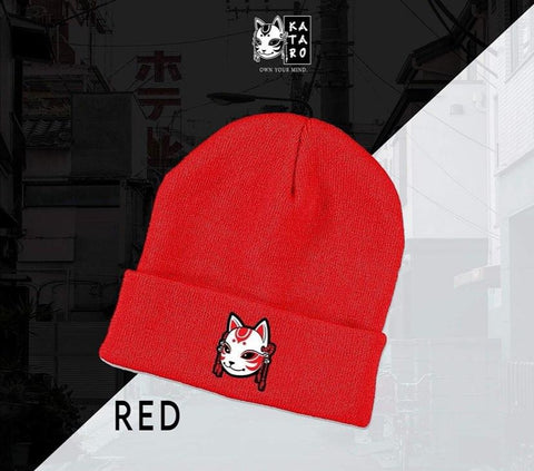 Kitsune Red Beanie