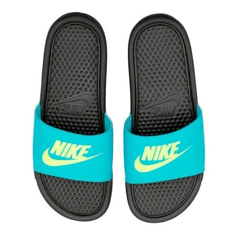 Nike Benassi JDI 'Black Oracle Aqua'